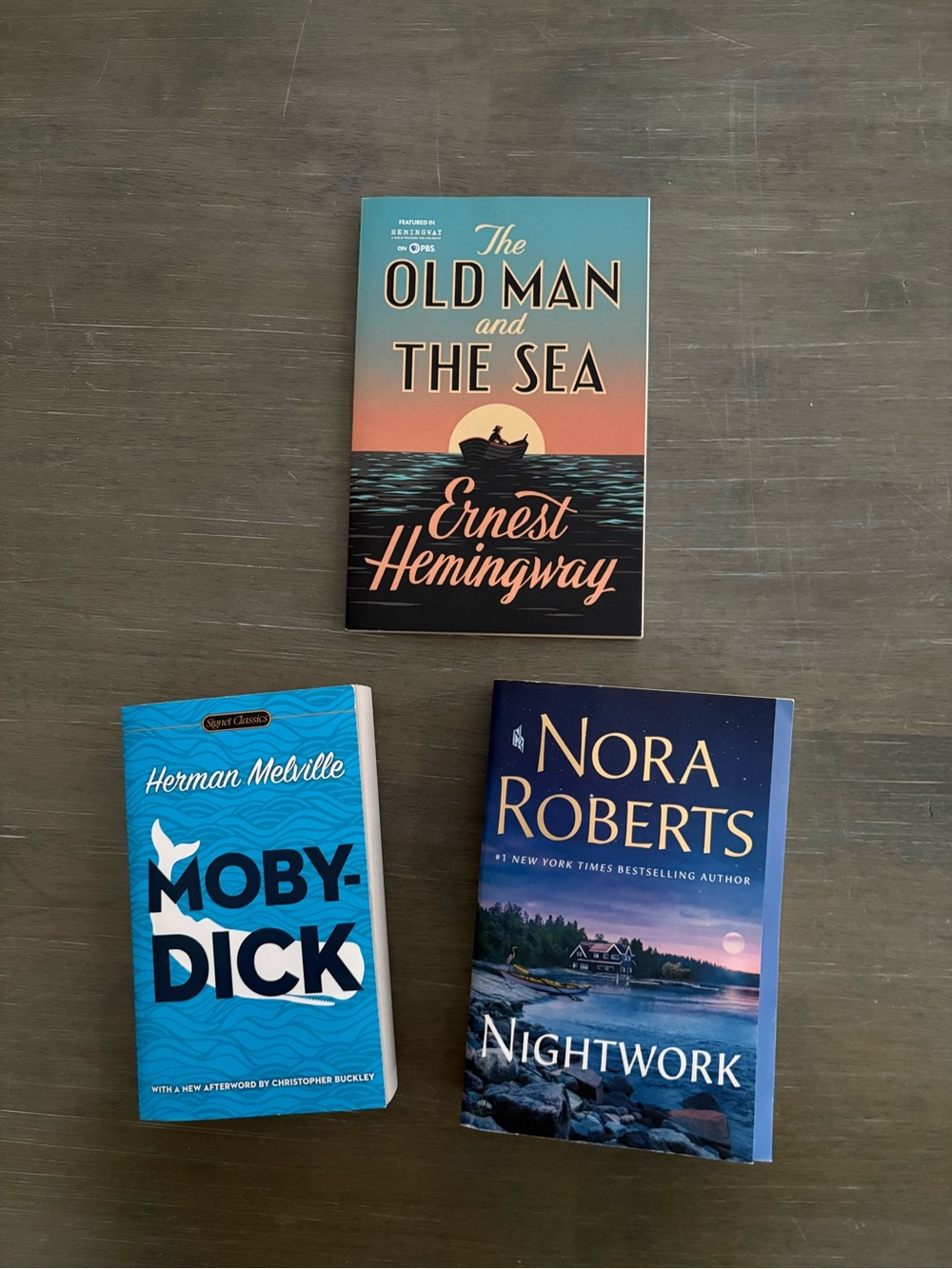 The Old Man and The Sea - Blue/Peach Paperback